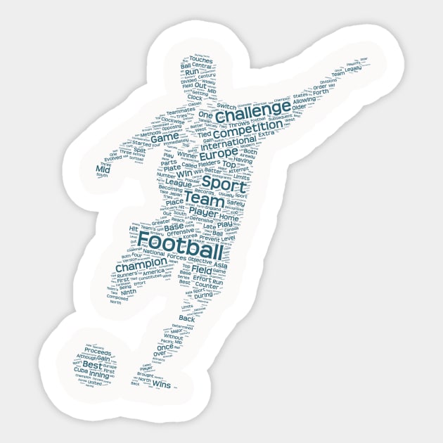 Football Footballer Silhouette Shape Text Word Cloud Sticker by Cubebox